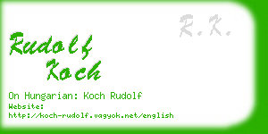 rudolf koch business card